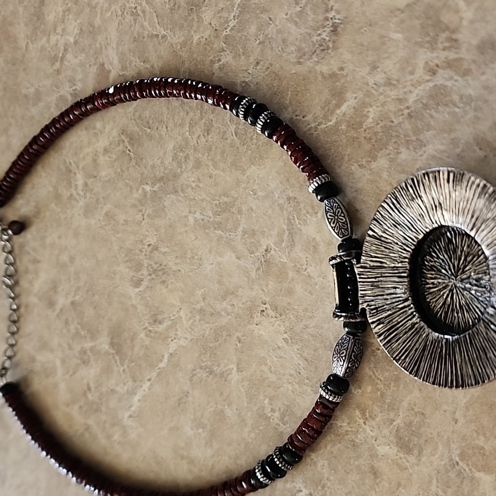 Premier Silver and Brown Necklace & Braclet Set Like New! - Picture 6 of 7